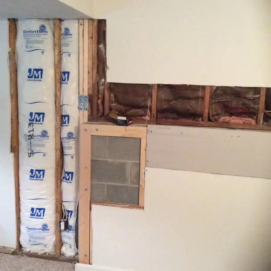 Wall insulation replacement during Contents Cleaning & Restoration in Ulster